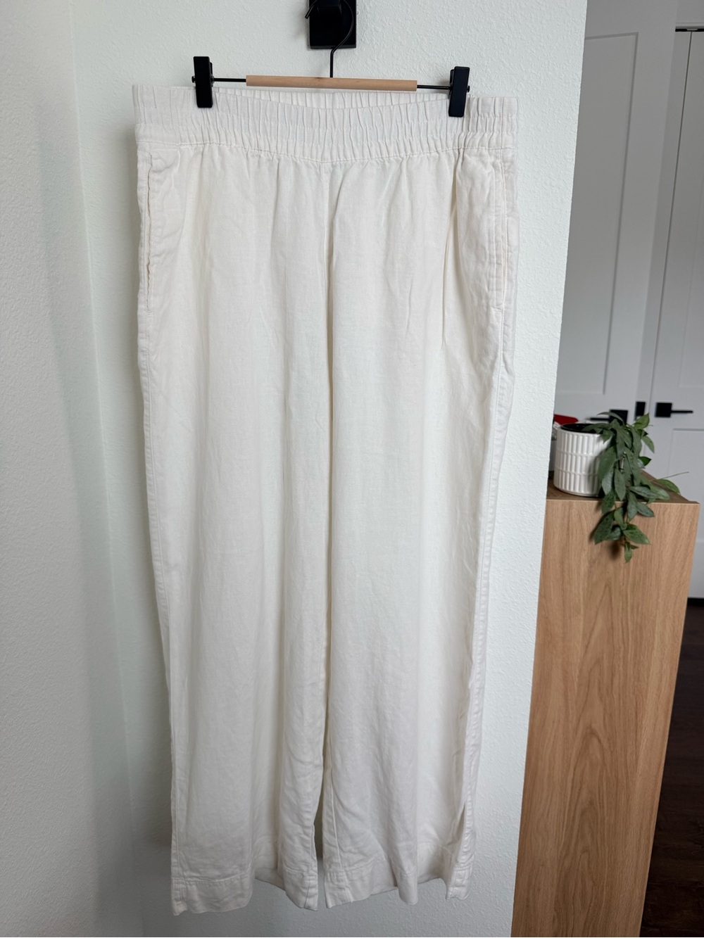 Old Navy Wide Leg Linen Blend Pants, Women’s, Sz. L